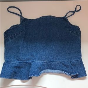 American Eagle jean crop top